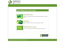 Tablet Screenshot of customers.geepglobal.com